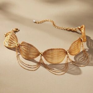 Anthropologie Gold Choker Necklace